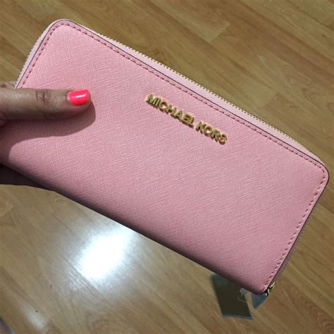 pale pink wallet michael kors|Michael Kors hot pink wallet.